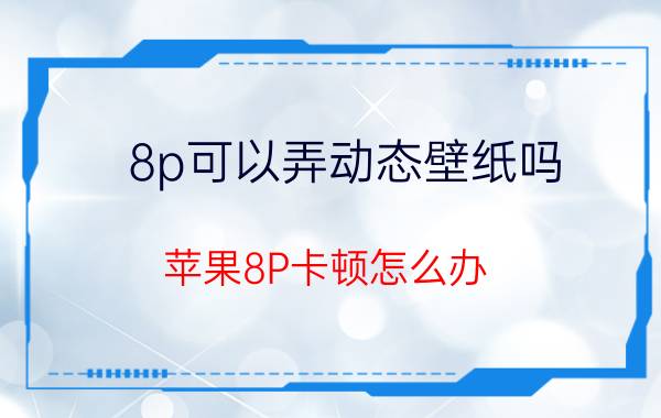 8p可以弄动态壁纸吗 苹果8P卡顿怎么办？